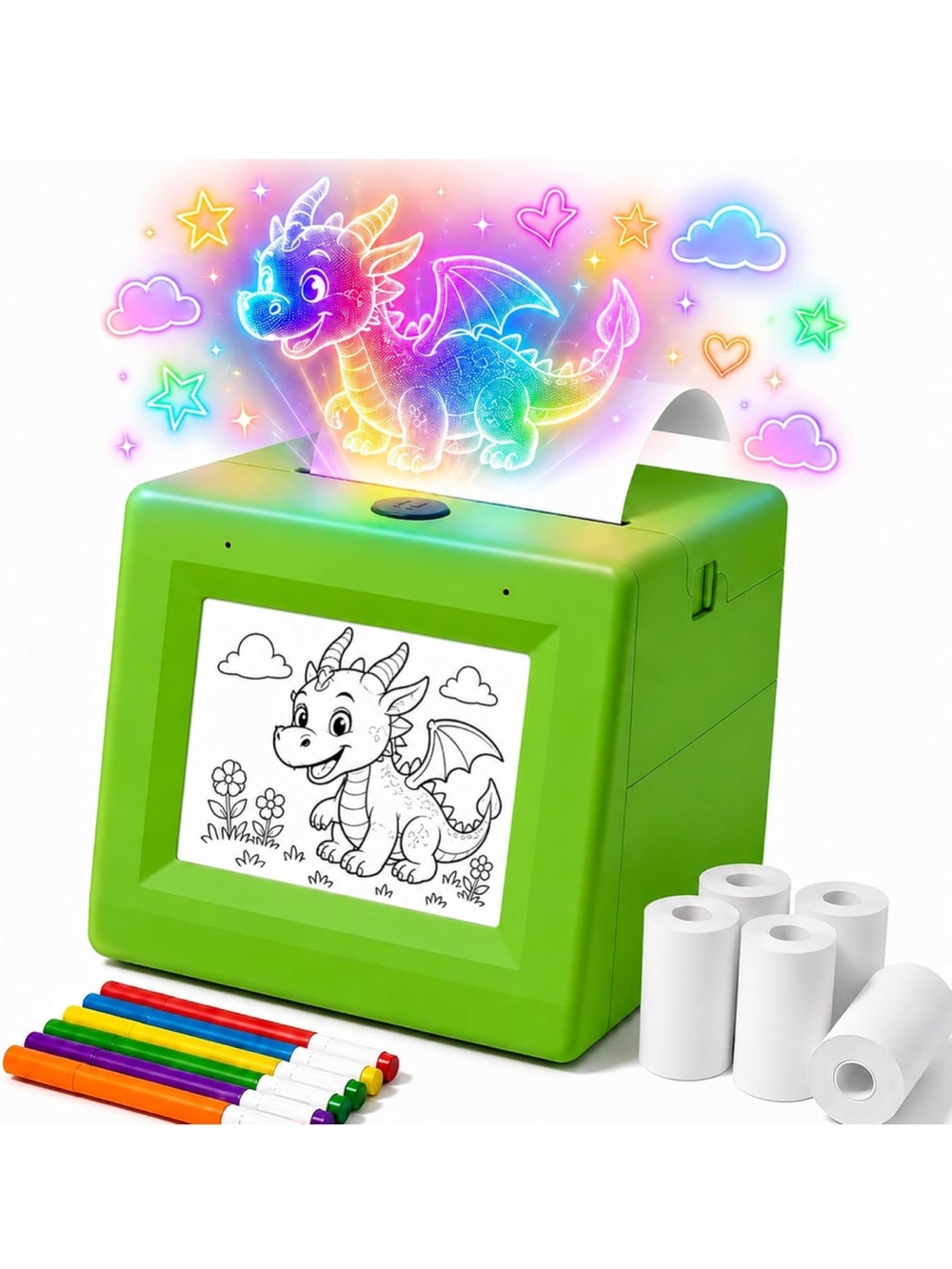 PixiPrint Al Sticker Printer for Kids -Voice-Powered Drawing & Coloring Set NWT